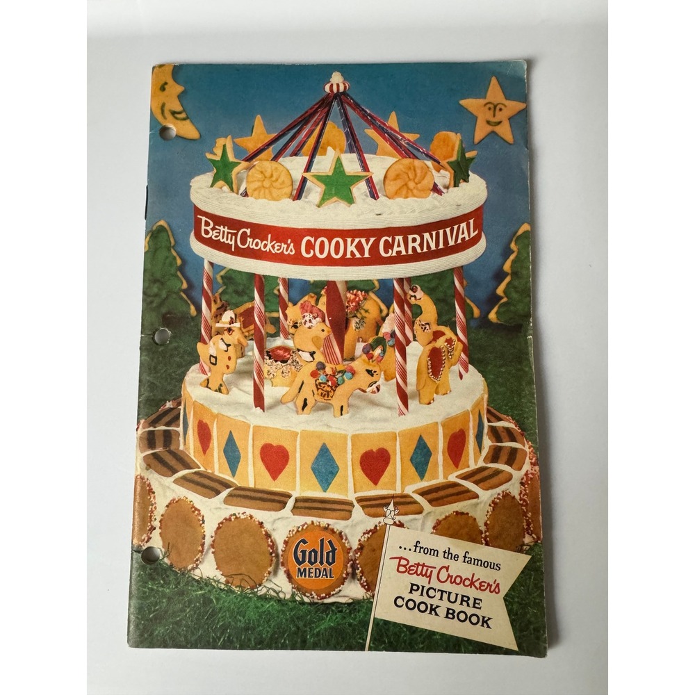 Vintage 1957‎ Betty Crocker Cooky Carnival Picture Cook Booklet General Mills